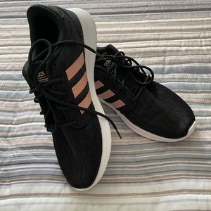 Adidas Cloudfoam Sneakers Black/pink size 6 1/2